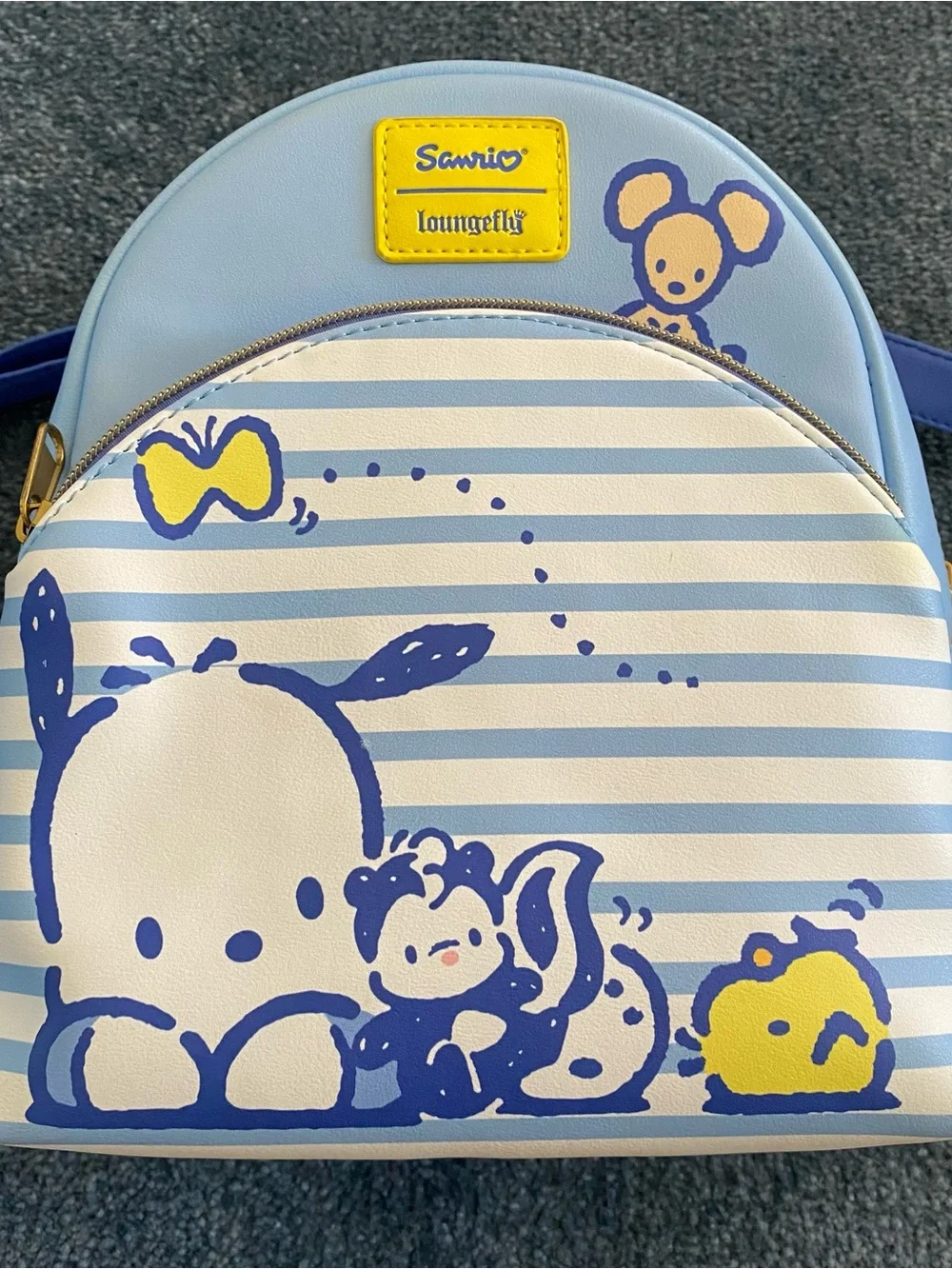 Loungefly Sanrio Pochacco & Friends Stripe Mini Backpack